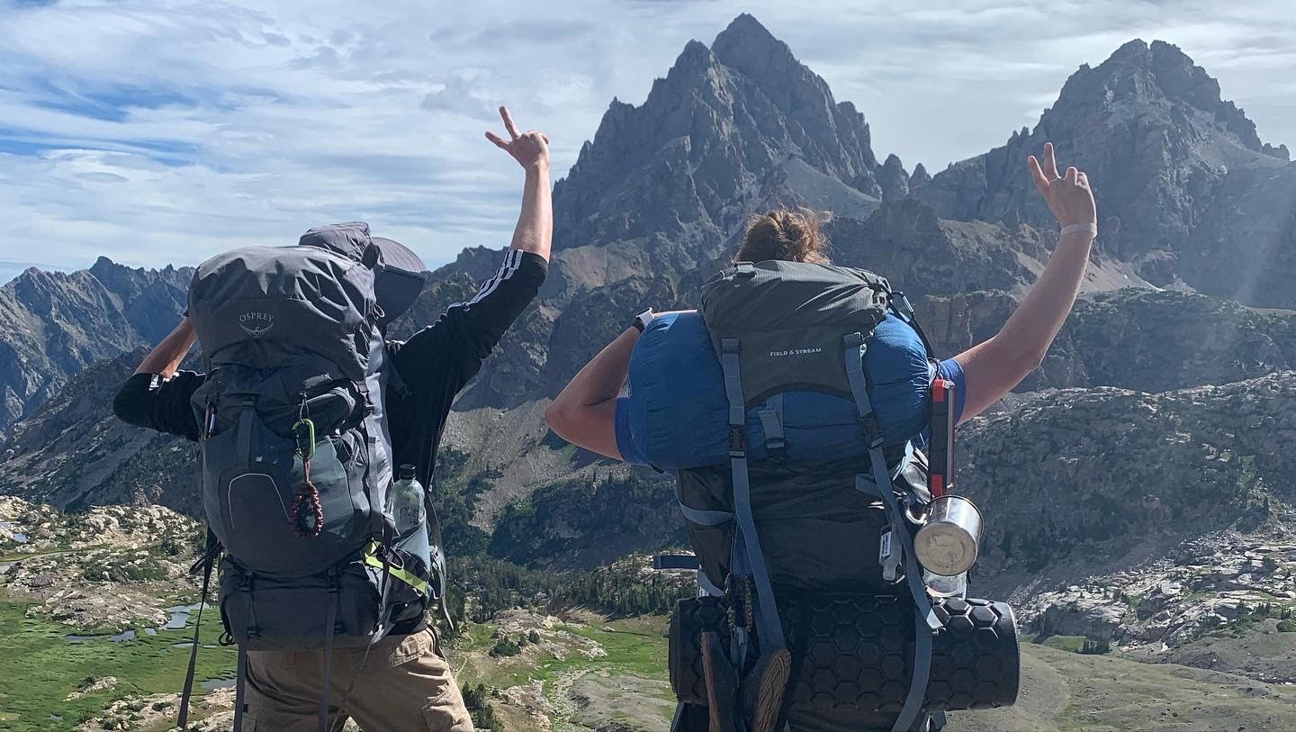 Me and Broen, my gym bro, looking at the Grand Tetons.